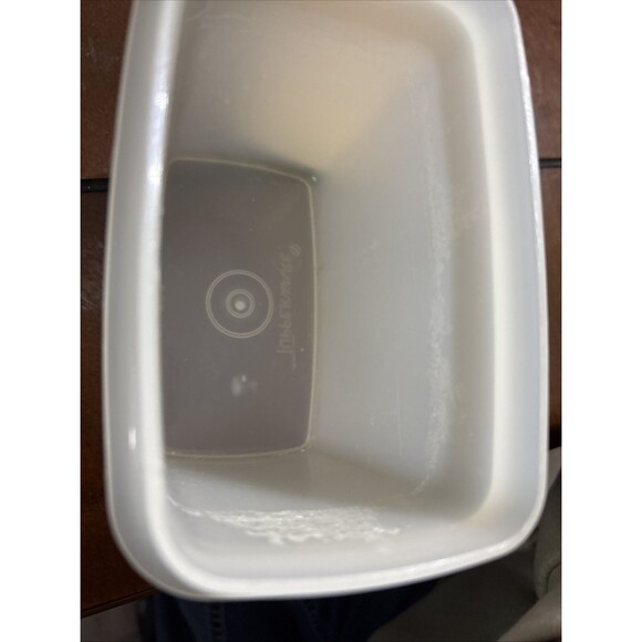 Vintage Tupperware Shelf Saver Stackable Container 1243-10 /Lid 1244-13 - Picture 8 of 8